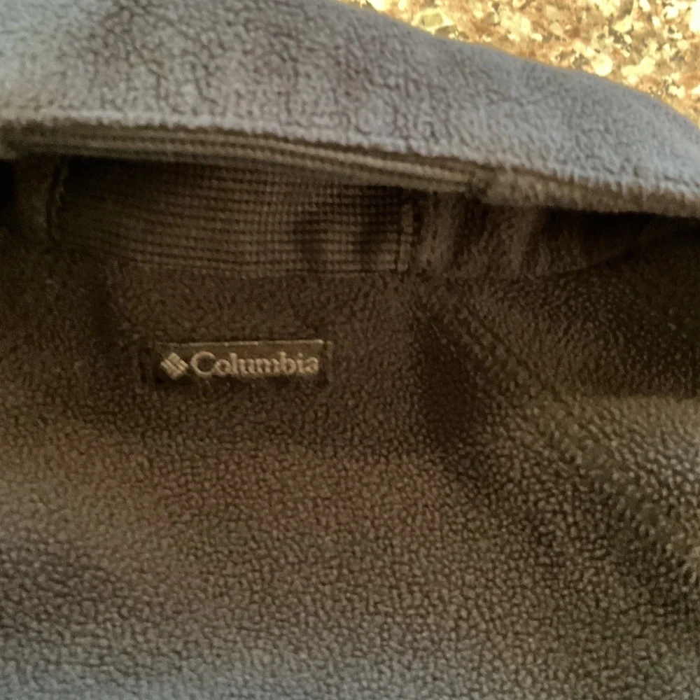 Columbia Lightweight Fleece Jacket full zip size large Black